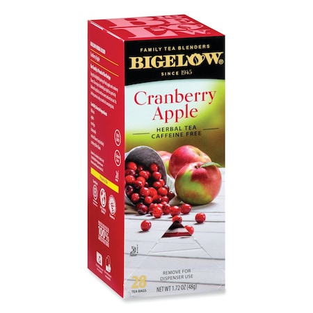 Bigelow Cranberry Apple Herbal Tea, 28/Box, PK28 RCB004001